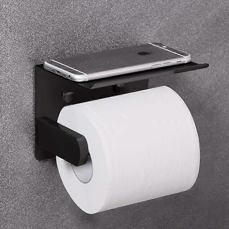 No-Drill Toilet Paper Holder – Self-Adhesive, 304 Stainless Steel, Wall Mount, Chrome Finish