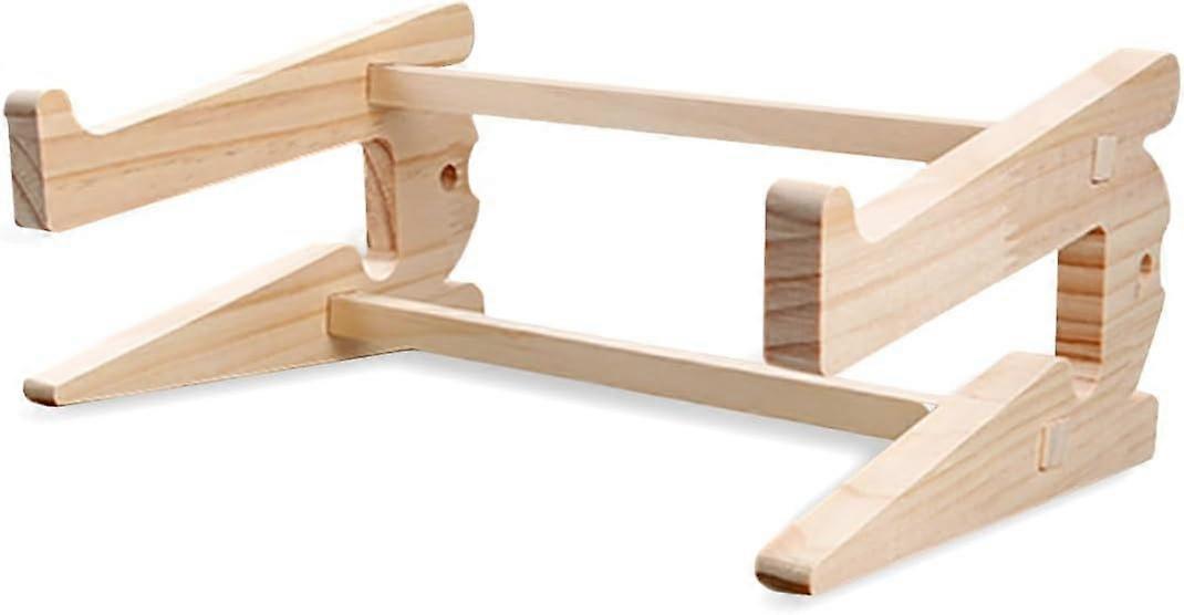 Wooden Laptop Stand - Ventilated Cooling Desktop Computer Holder for MacBook and More