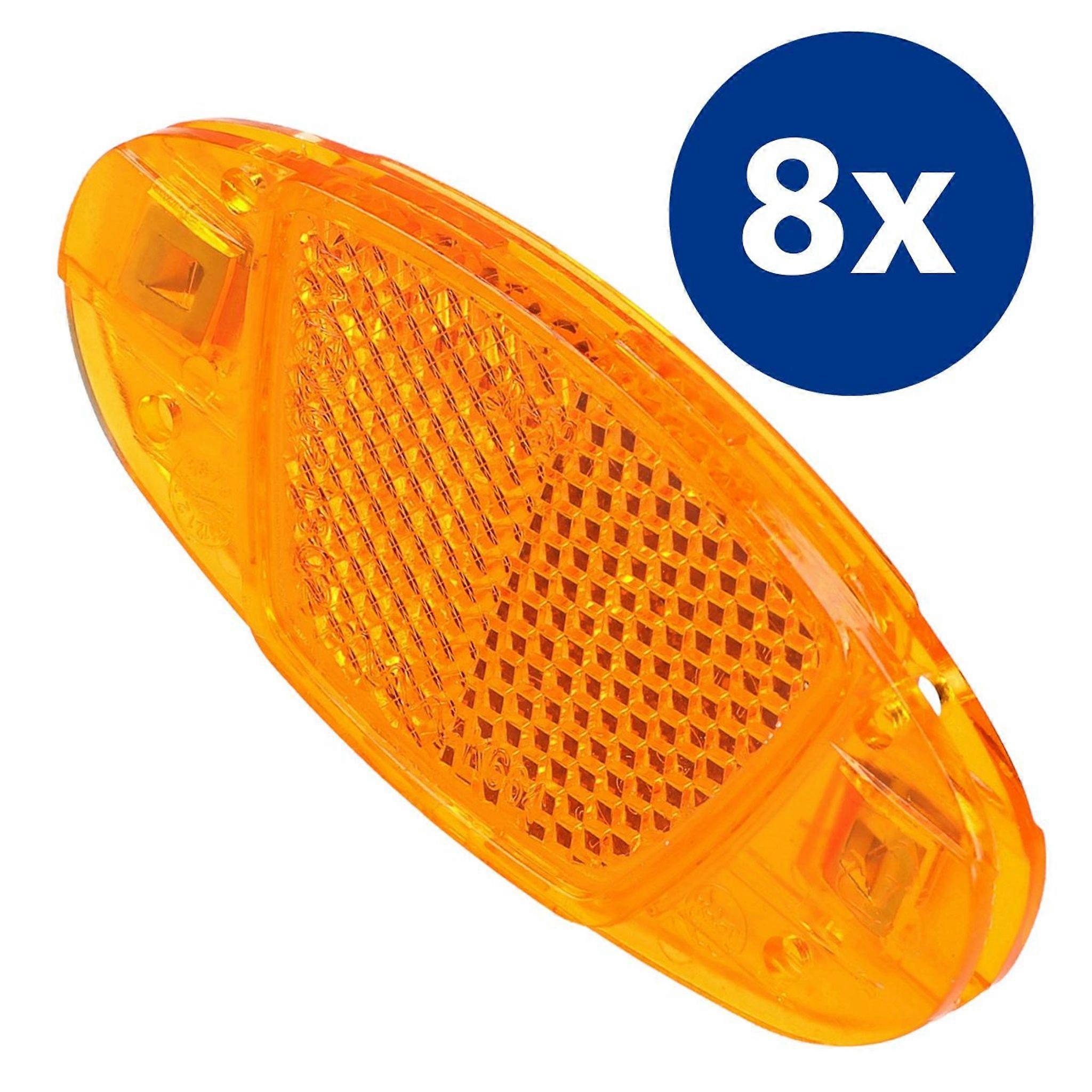 8pcs Bicycle Spoke Reflector Night Warning Sheets, Orange