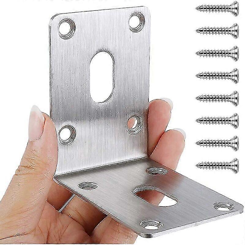 4 Pack 304 Less Steel Er Brackets 70 X 70 X 50mm Duty Brackets Brackets For Shed, Shed, Raised Bed, Bench Etc.