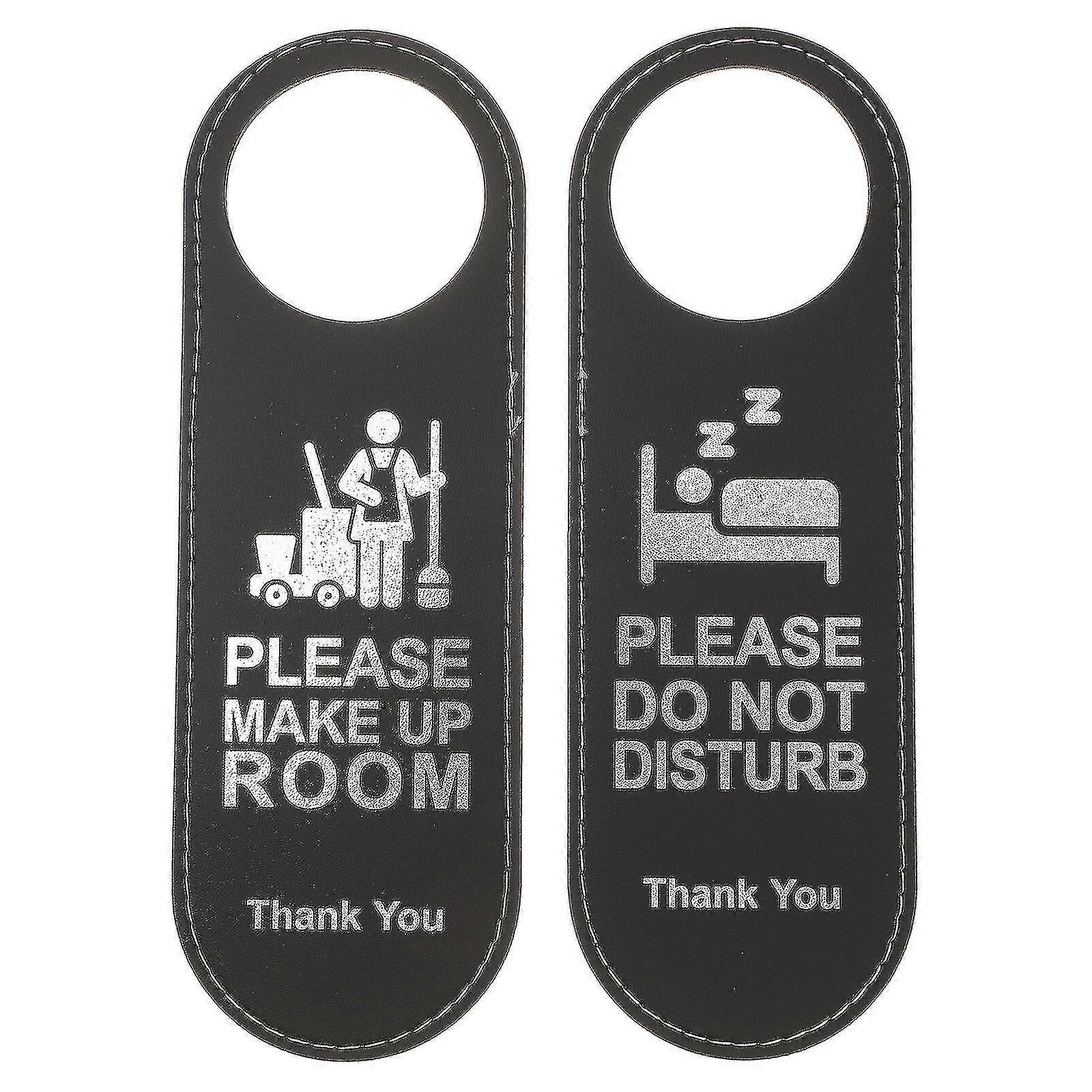 2pcs Make Up Room Door Sign Do Not Disturb Door Sign Door Hanging Sign For Hotel