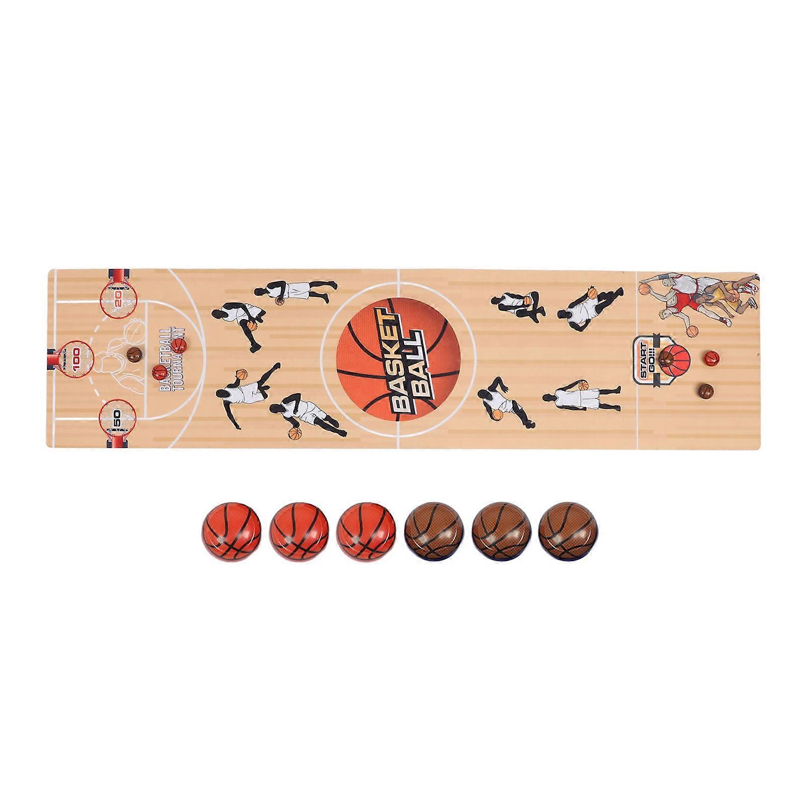 Table Curling Balls Game Educational Interactive Funny Basketball Version With 6 Balls Desk Curling Board Game For Party Indoor