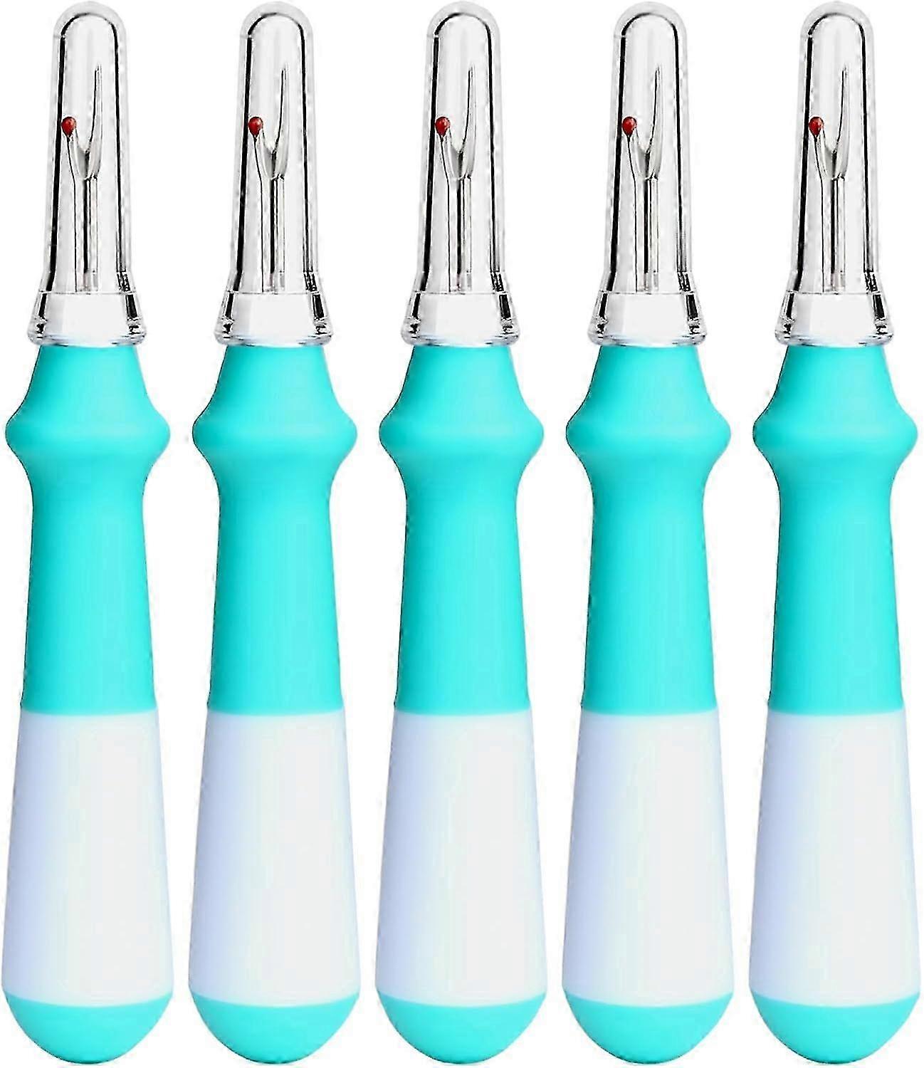 5 pcs découd-vite de poignée ergonomique, ensemble de découd-vite, découd-vite, découseur de couture vert pour la couture, outil de déchaussage (vert)-YuJia
