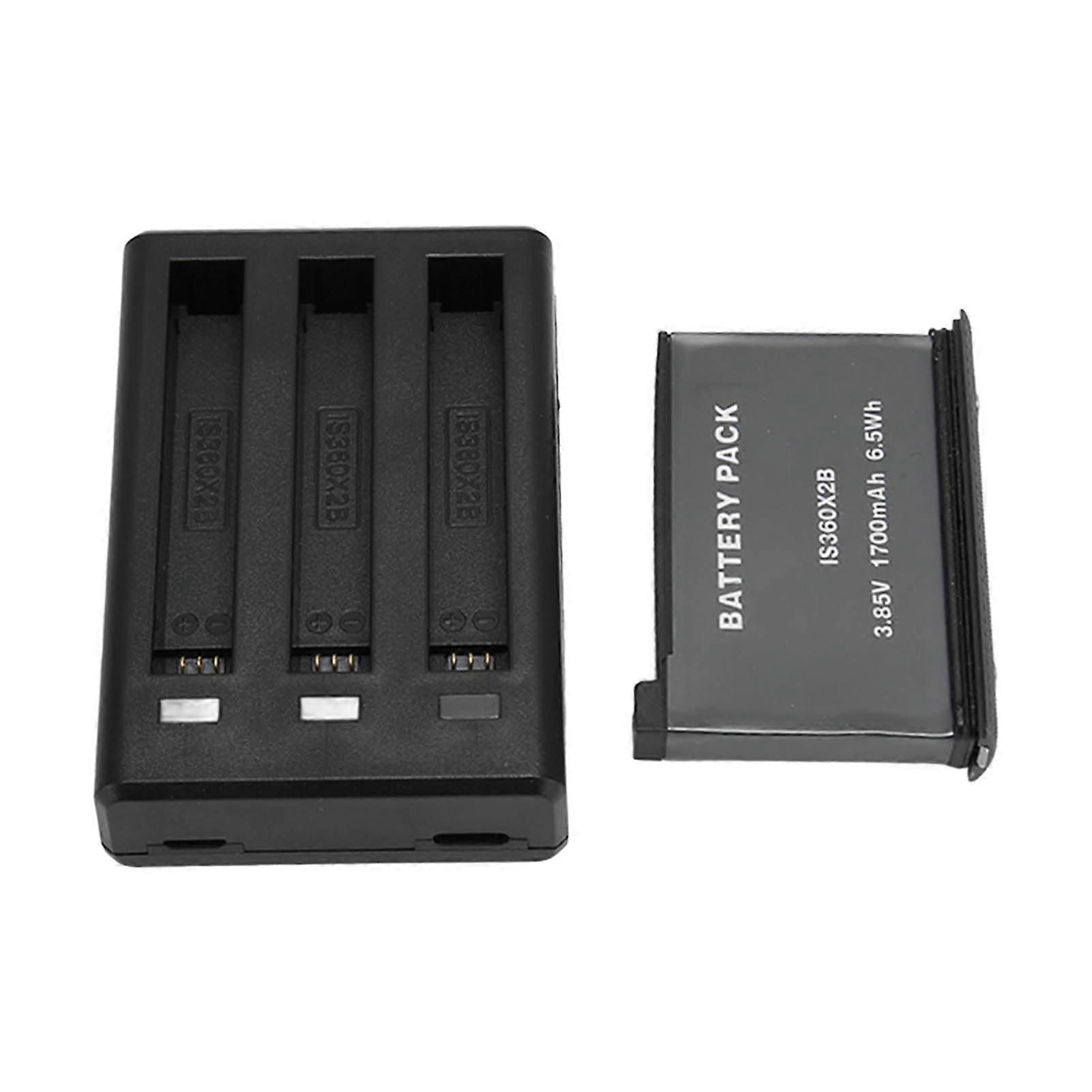 for Insta 360 ONE X2 Battery Charger 3 Channel Fast Charging Battery Charger Hub with Rechargeable Lithium Battery