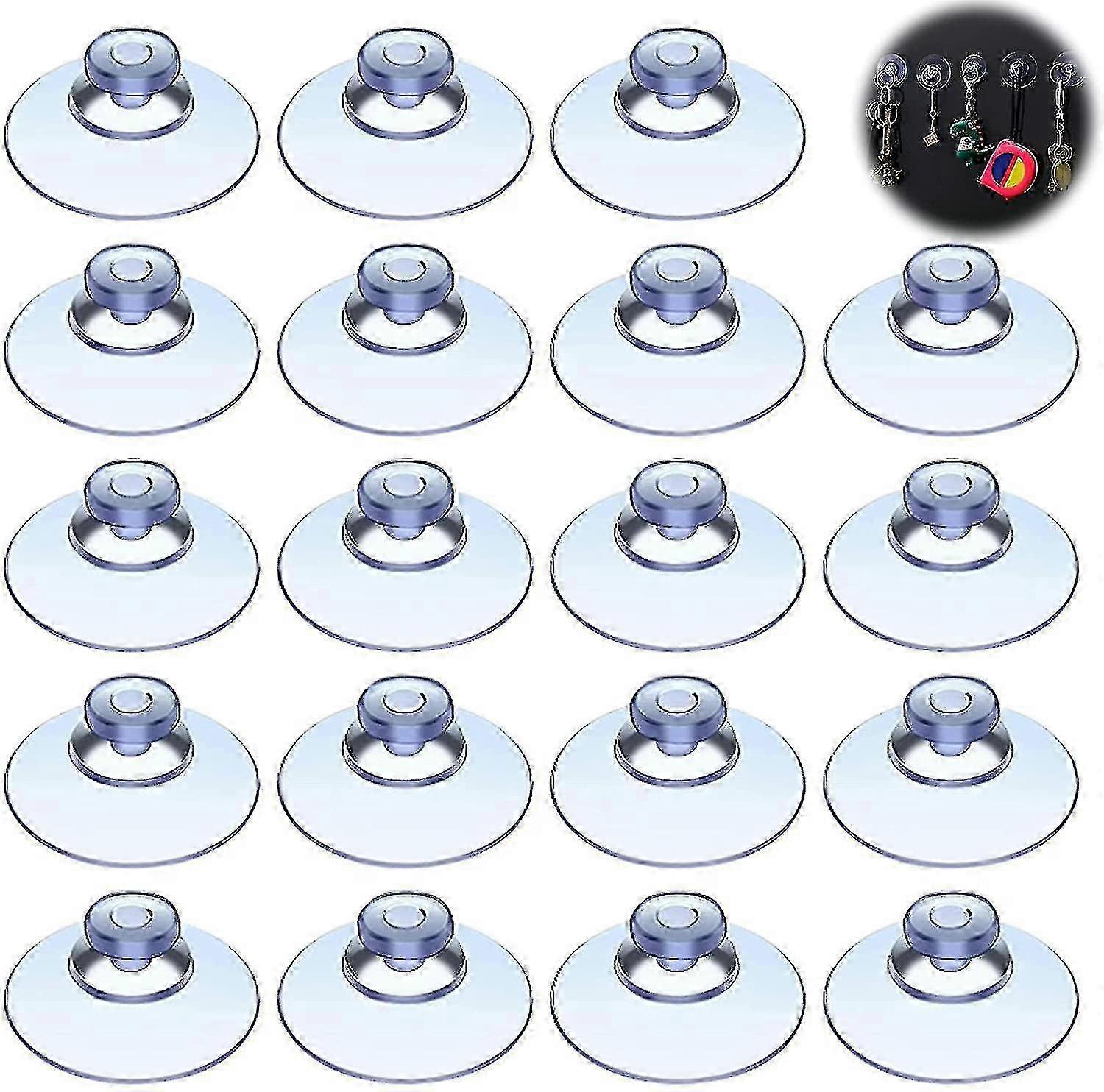 Auspicious-clear Suction Cup, 60 Pieces Clear Plastic Suction Cups