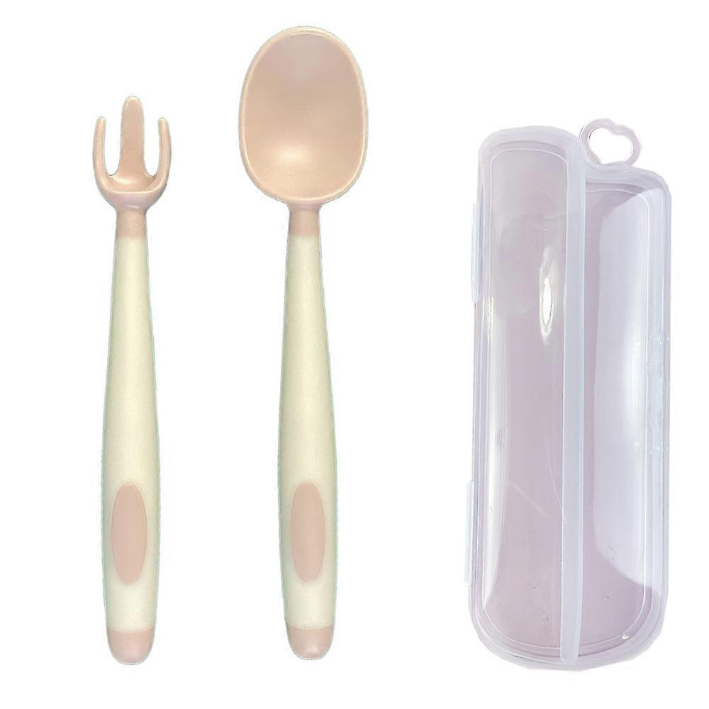 Baby Utensils Spoons Forks Sets with Travel Safe Case, Easy Grip Heat Resistant Bendable