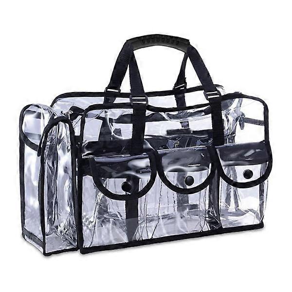 Transparent Travel Makeup Bag With Large Outer Pockets