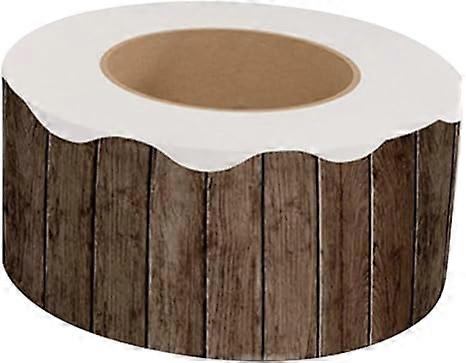 Dark Wood Straight Rolled Border Trim Decorate Bulletin Boards for Home Classroom School Office Decoration