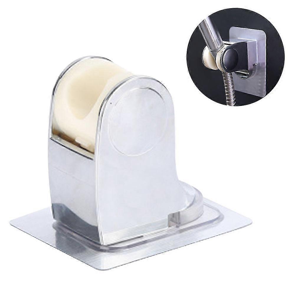 self adhesive handheld shower head holder, adjustable angle shower wand holder, bathroom wall mount shower arm bracket, abs, chrome