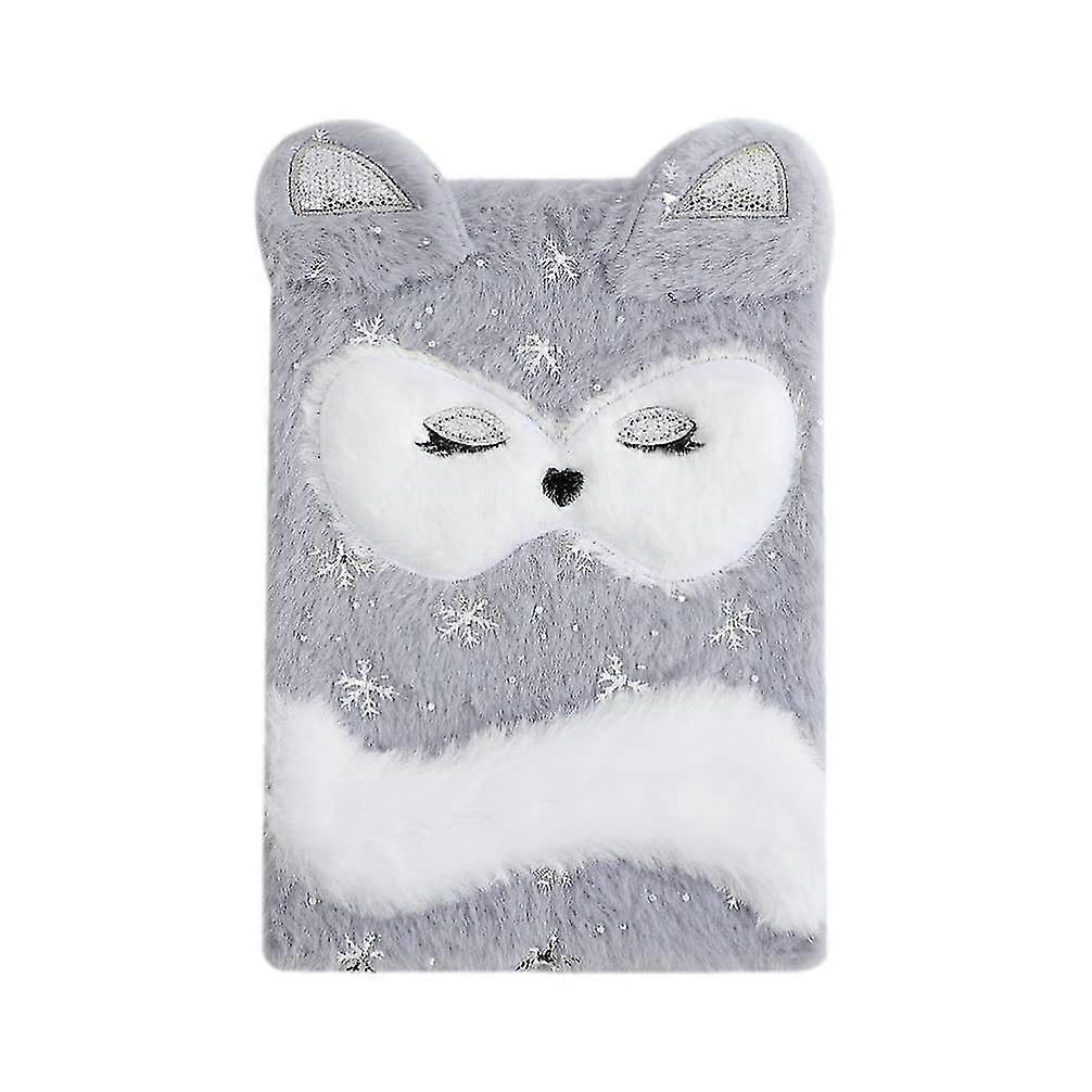 Snowflake Fox Book Travelers Notebook Notepad Notbook for Work Composition Notebook  Diary Notebook Cute Writing Notebook gray