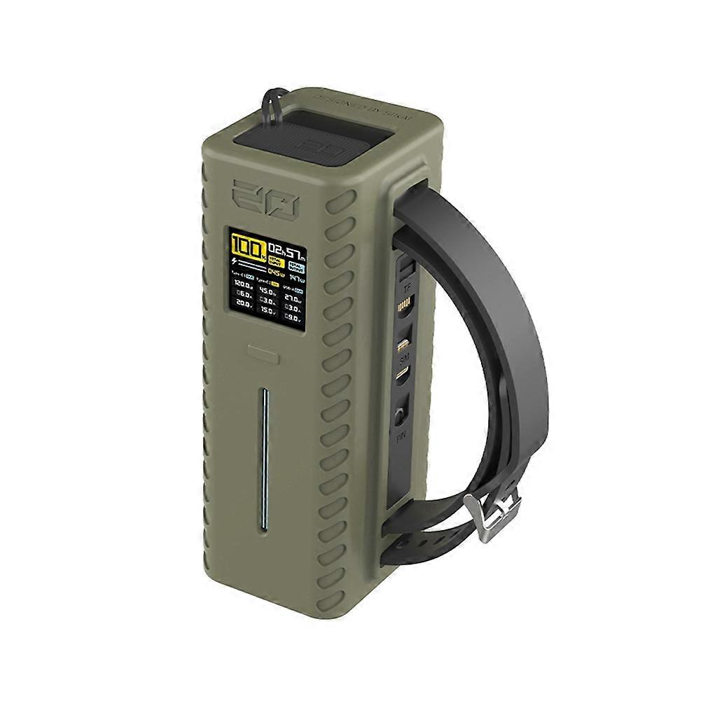 Silicone Case for CUKTECH No.20 Power Bank USB C Cable Organizer with Handle Design Fits Dustproof E