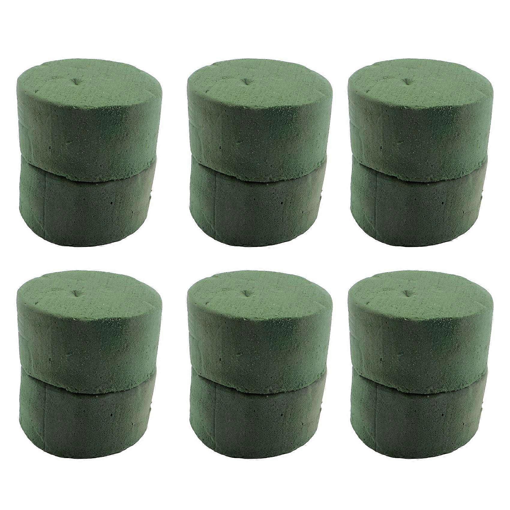 12Pcs/Set DIY Flower Arrangement Kit Green Round Wet Floral Foam Wedding Aisle Flowers Party Decora