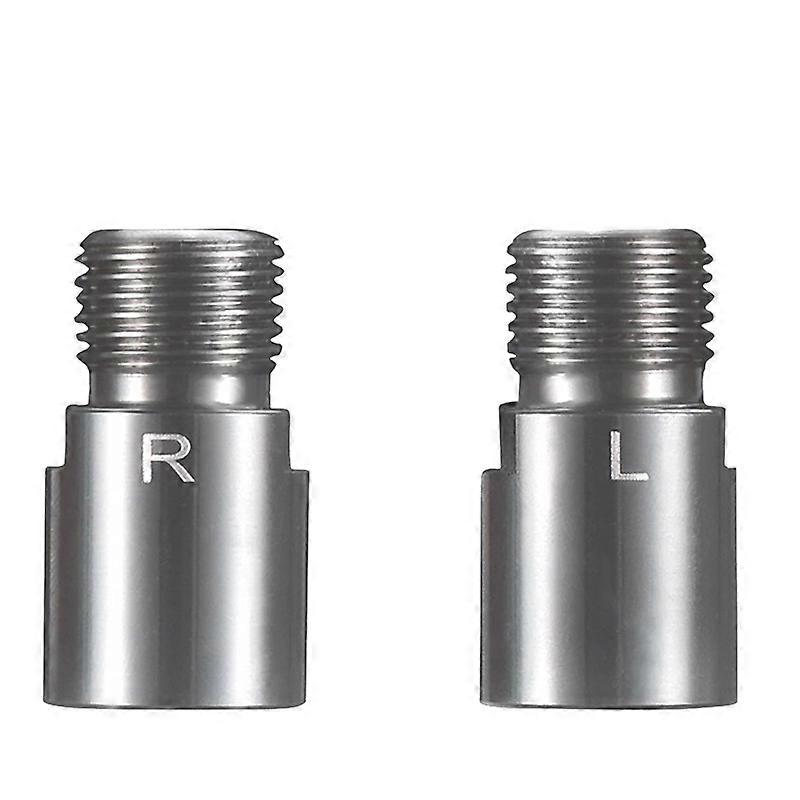 Bicycle Pedal Extender 1 Pair Steel Bicycle Extended Pedal Spacer with L and R Markings for 9/16 inch Threaded Pedals New
