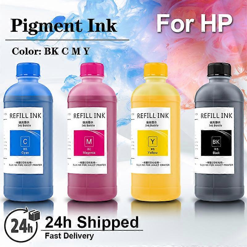 500ml*4PCS Refill Pigment Ink For HP 973 973X PageWide 452dw 452dn 477dw 477dn 552dw 577dw 577z P55250dw P57750dw CISS Ink