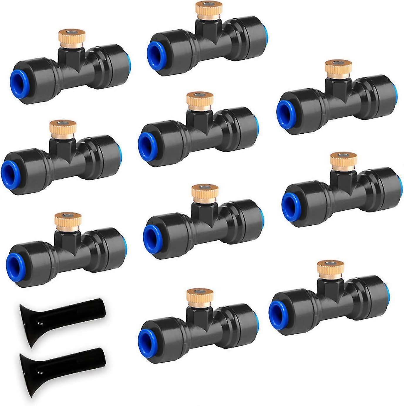 10pcs النحاس فوهات رذاذ للرش لنظام التبريد في الهواء الطلق، حديقة الري