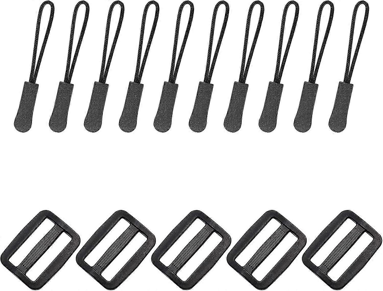 1.5 Inch Tri Glides Slides Clips 6 Pack,zipper Pulls 10 Pcs(1.5in 6pack)