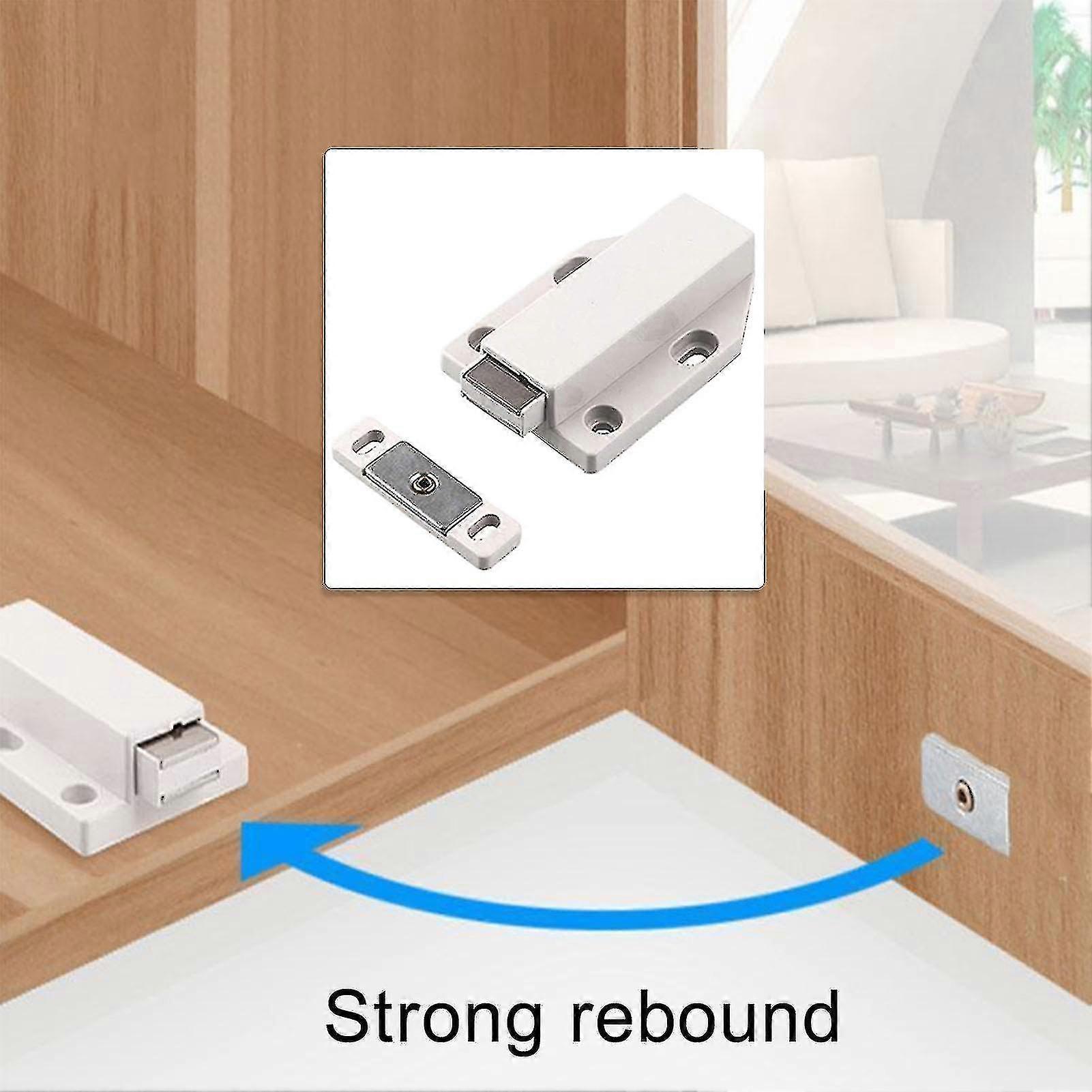 Invisible Self-elastic Rebounder Magnetic Cabinet Large Door Push Release Latch