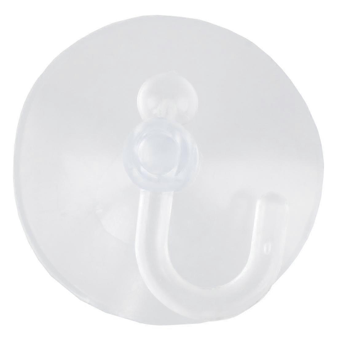 5 Pcs Bathroom Kitchen Glass Clear Suction Cup Hook Wall Hangers