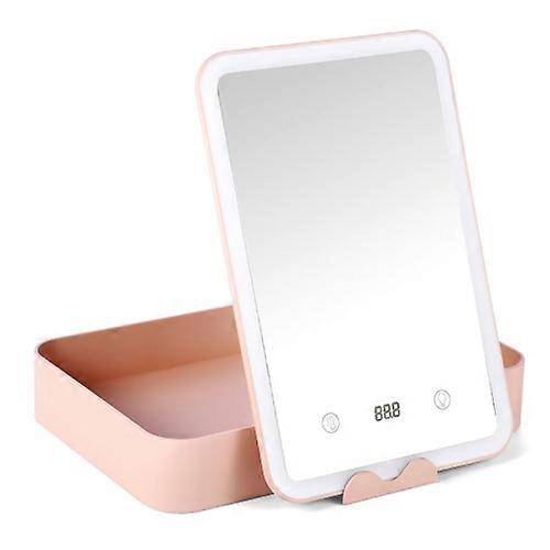 FD001 LED Dimming Makeup Mirror With Storage Makeup Box