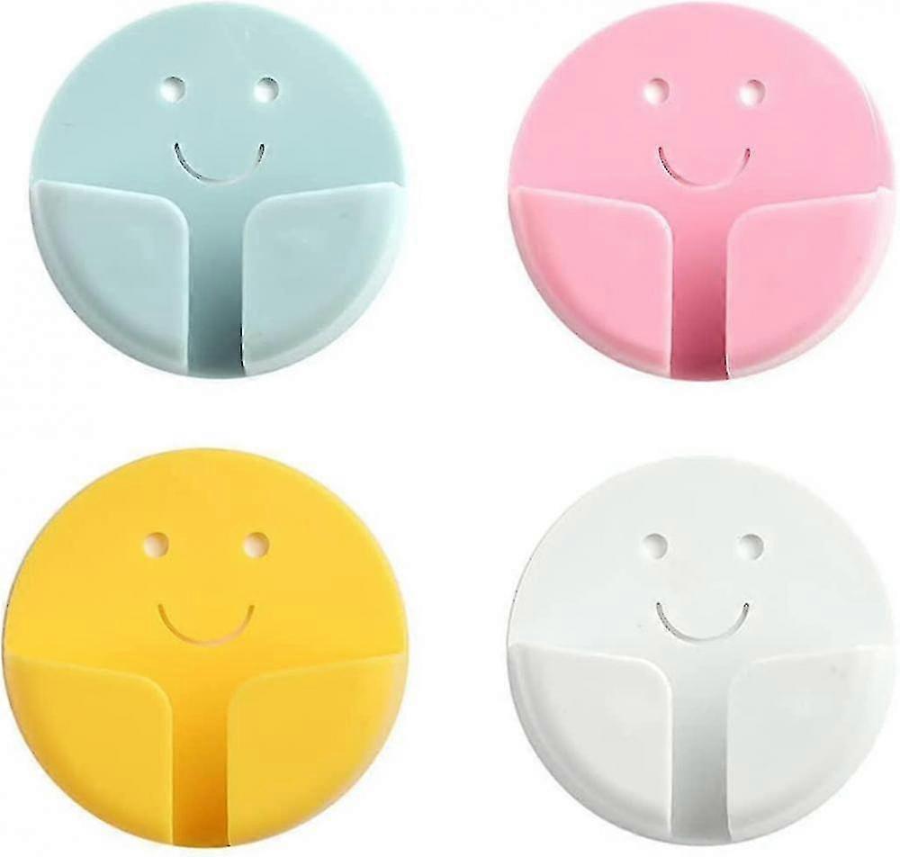 8-pack Plastic Hooks With Adhesive, Non-perforated Hook Brackets