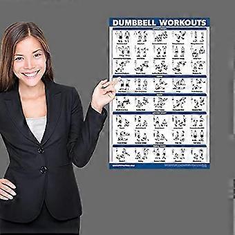 thumbnail image 2 of Vintage Dumbbell Workout Guide Poster - 18x27 Double Sided | 40 Illustrated Exercises 2 of 5