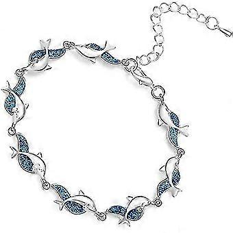Dolphin Armbånd Til Damesø Hjerte Ankelarmbånd Krystal Venskab Charm Armbånd Gaver