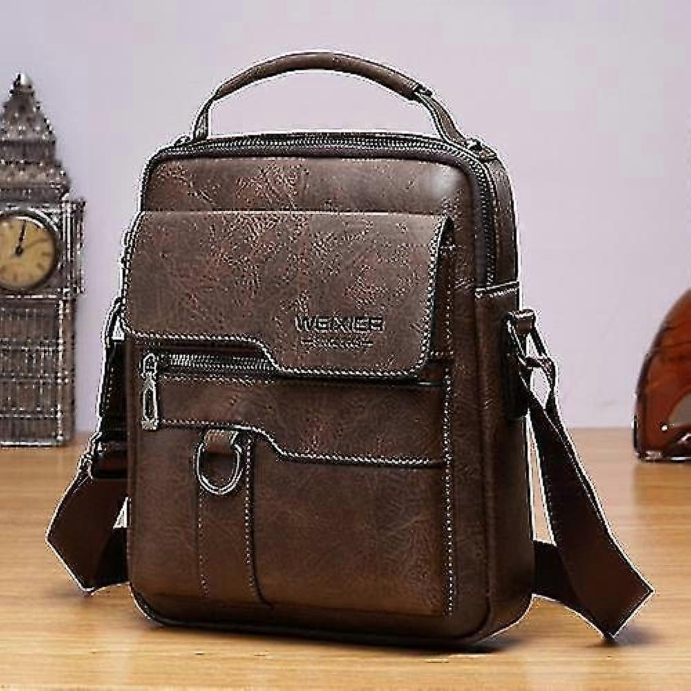 Borsa a tracolla in similpelle retrò da uomo, stile business, NAG
