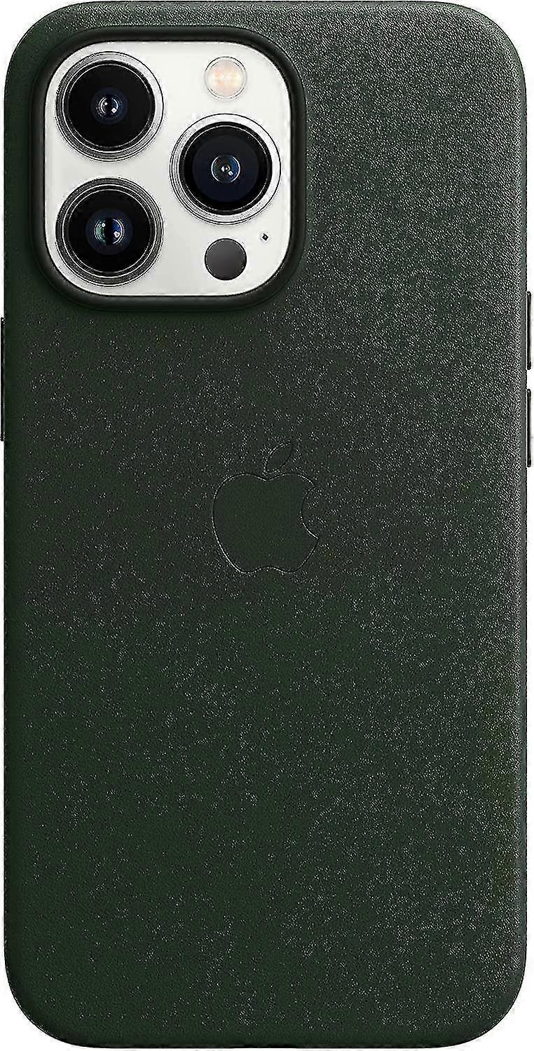 Custodia in pelle Apple per iPhone 14 con Magsafe GuanGuan Verde abete iPhone14 Pro