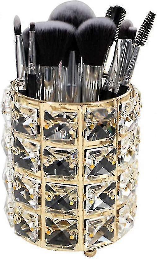 Crystal Makeup Brush Holder ,multifunctional Makeup Container Office Supplies Storage Container