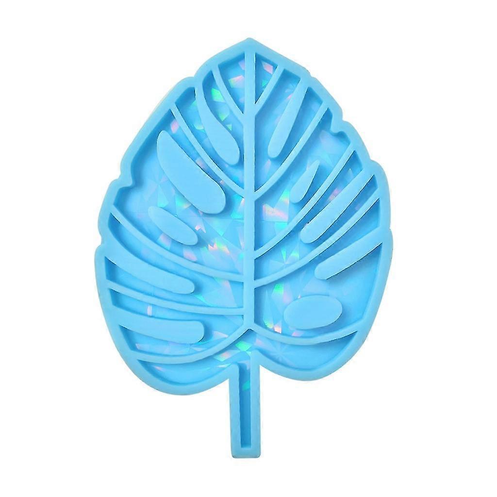 Resin Casting Silicone Cup Mat Mold Palm-leaf Shape Epoxy Molds Diy Artwork