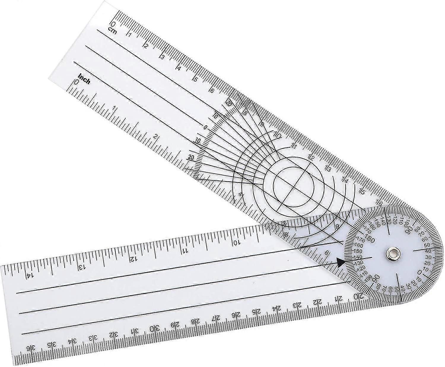Goniometer Quick Angle Protractor Measuring Tool, 1 Pack, White