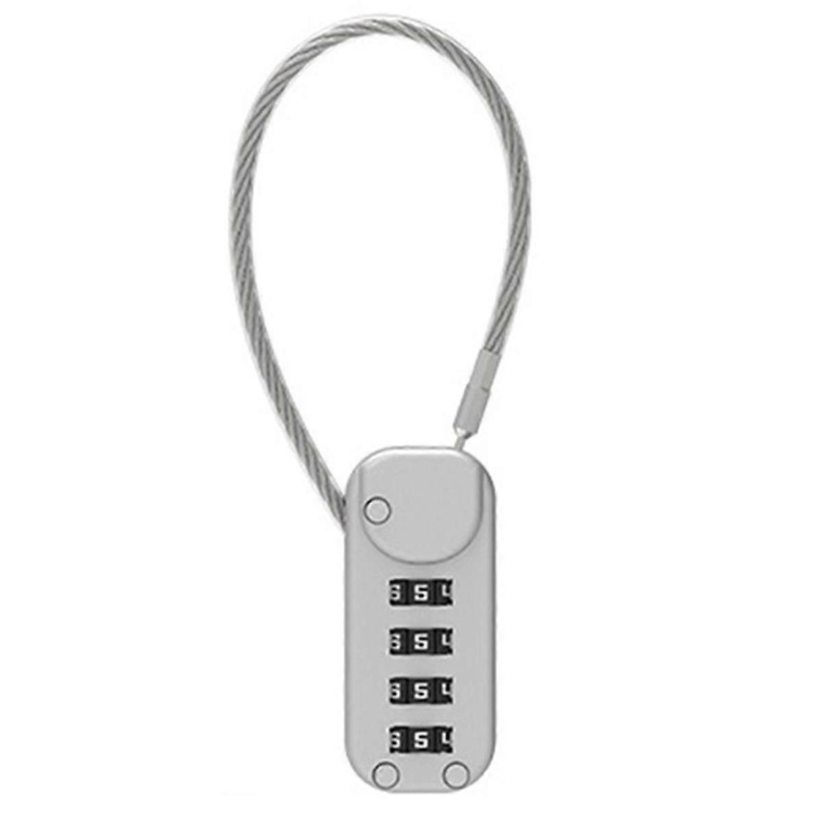 Gray Security Combination Padlock 4-Digit Combination Padlock Zinc Alloy Anti-Theft Suitcase