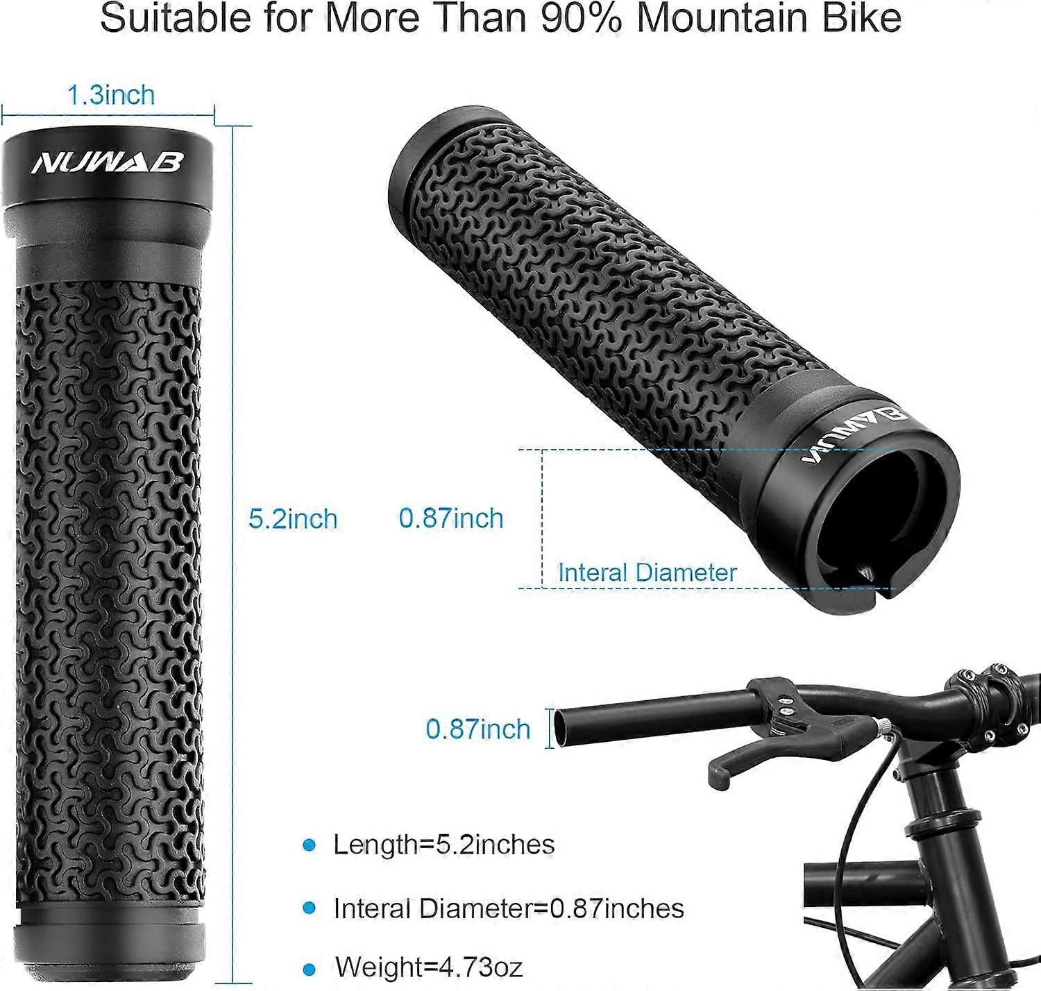 High-quality bicycle handlebar grip, professional mountain bike grip with soft non-slip rubber, single lock bicycle handlebar