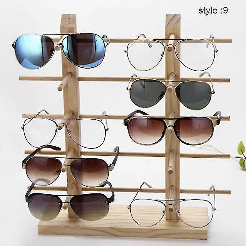 1 Pcs Wood Sunglass Display Rack Shelf Wooden Durable Eyeglasses Show Stand Holder