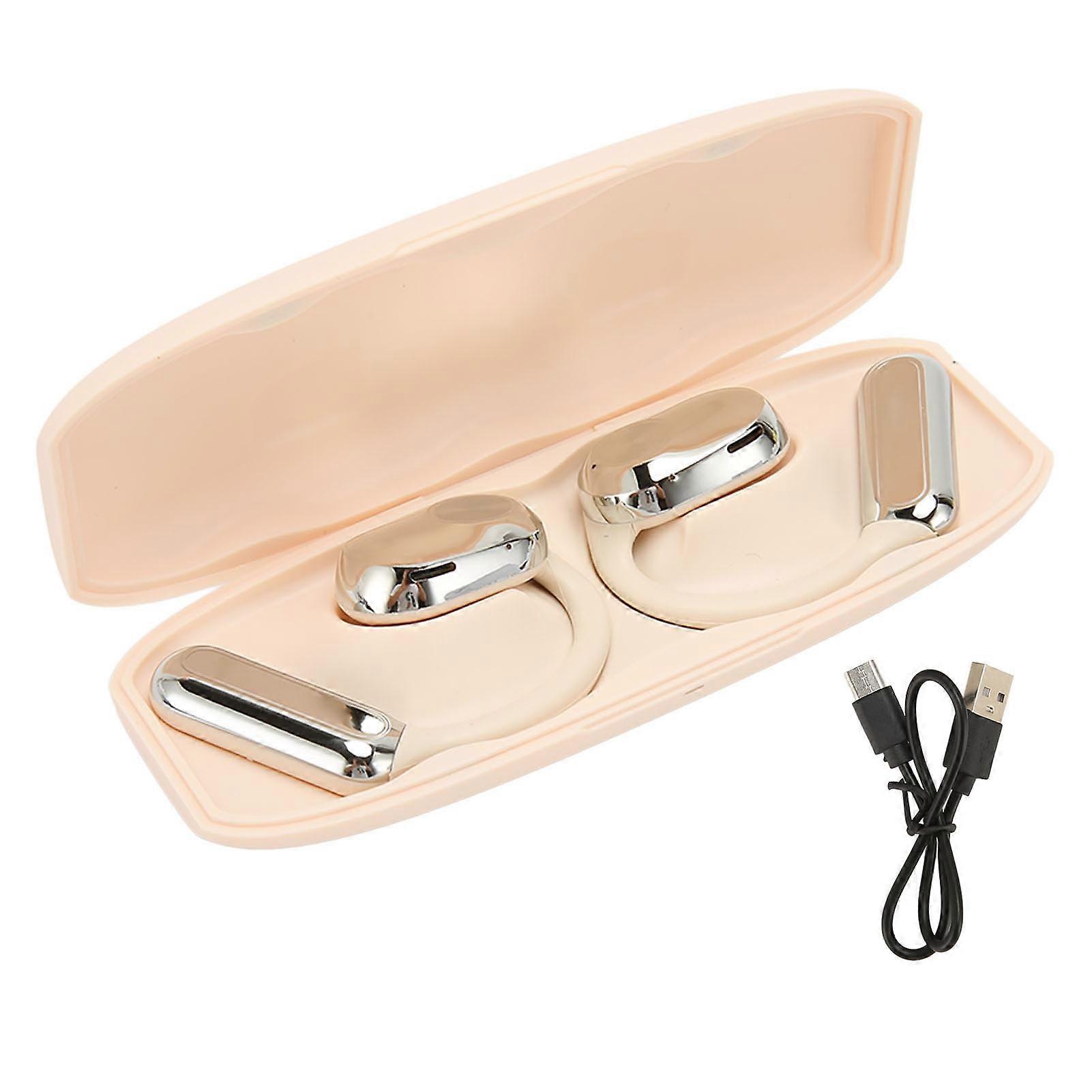 Bluetooth Earphones Open Ear Headphone 5.3 Earpiece Noise Cancelling Wireless Headset for Music Silver