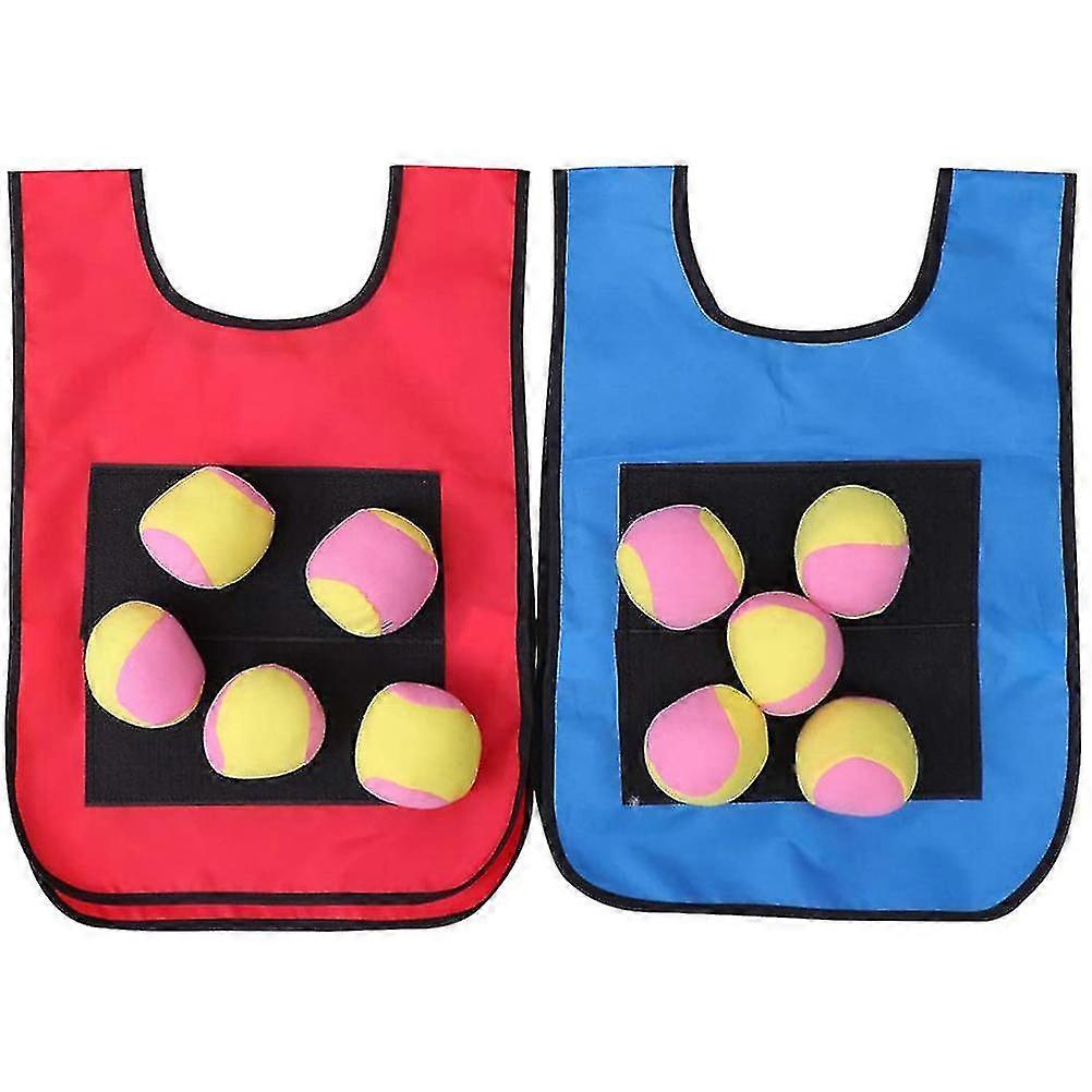 Çocuklar İçin Yakan Top Oyunu, 2 Yelek Seti, 10 Yakan Top, Yapışkan Top Yakalama Dart Eğlenceli Dodge Tag Oyunu Erkekler Ve Kızlar İçin