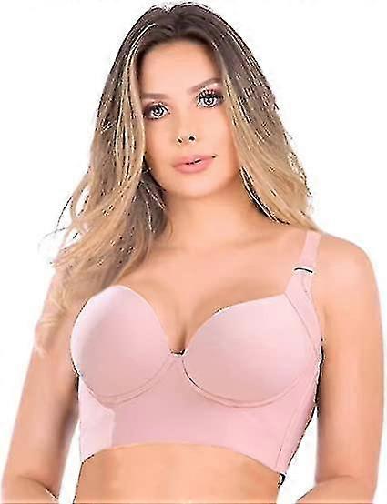 Full Back Coverage -rintaliivit naisille, Fashion Deep Cup Hide Back Fat -rintaliivit, joissa on shapewear incorporated push up -urheiluliivit