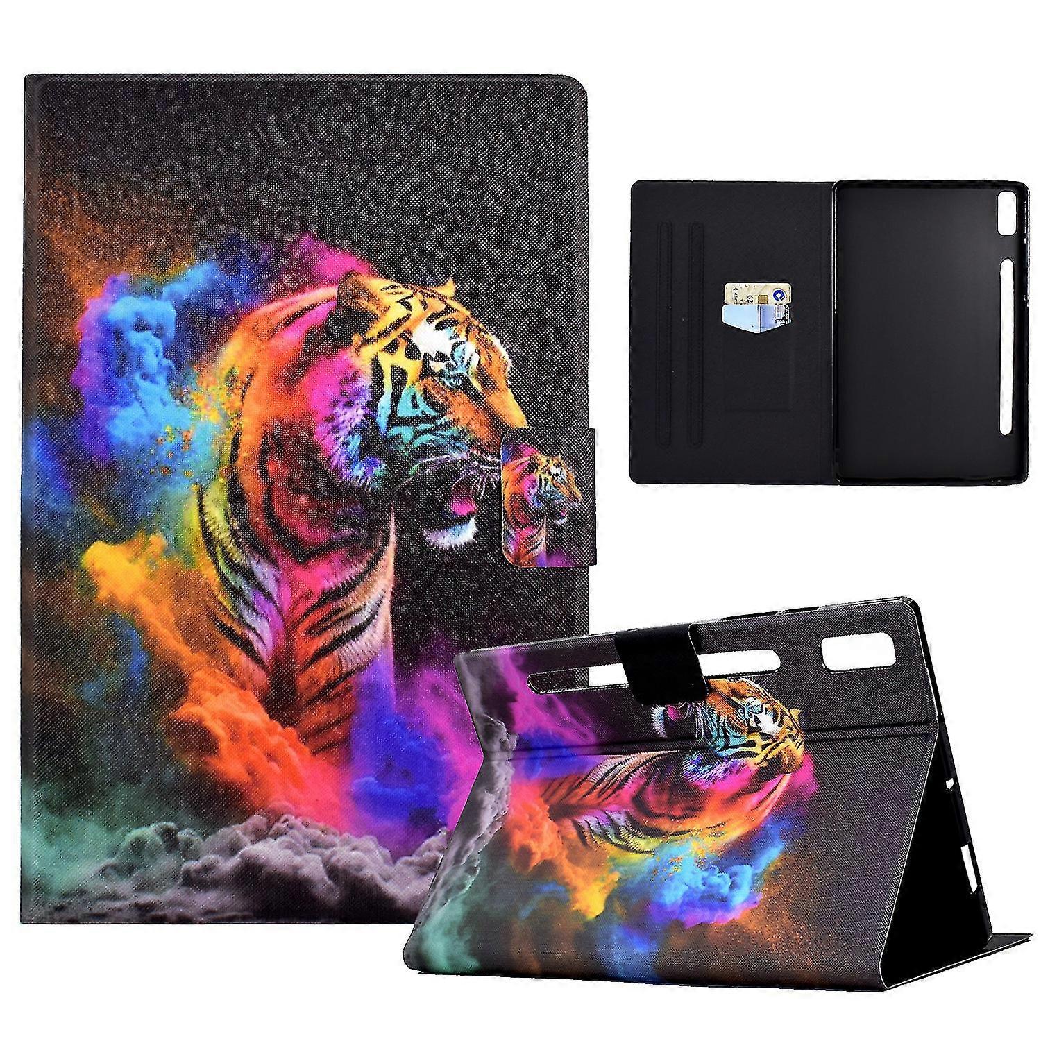For Lenovo Tab P11 Pro Gen 2 Flip Leather Tablet Case A4 Pattern Printing Cover With Card Holder