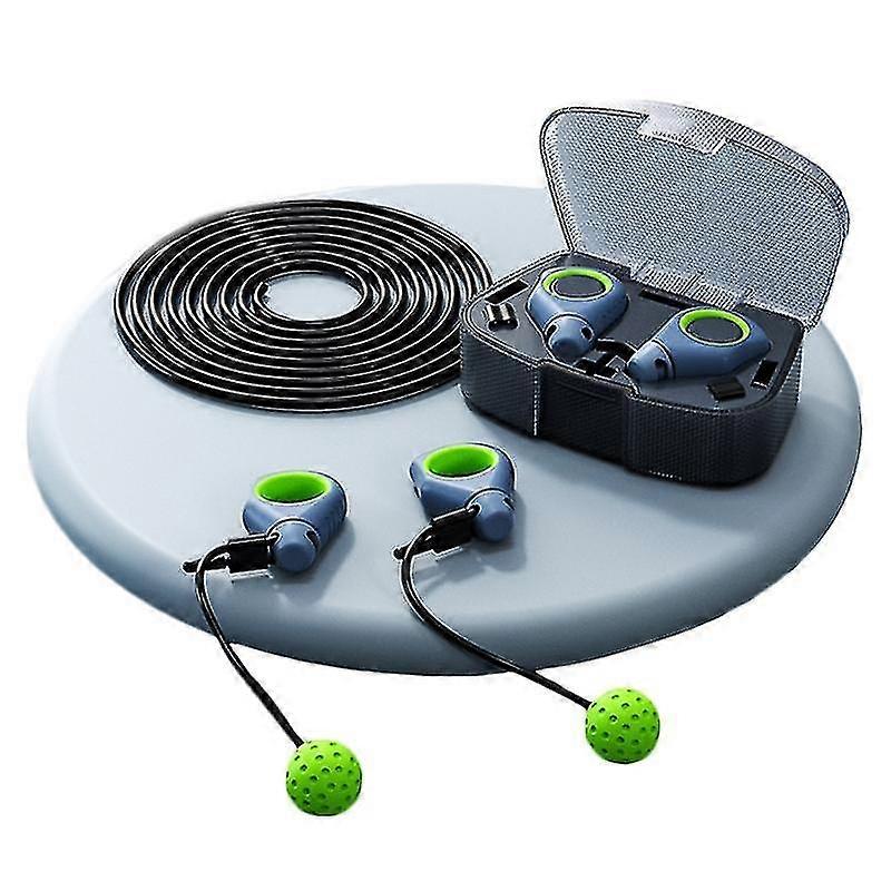 Dual Use Ropeless Jump Rope Speed Training Skipping Rope For Home Gym Exercise, Fingertip Ring Handle Skipping Rope