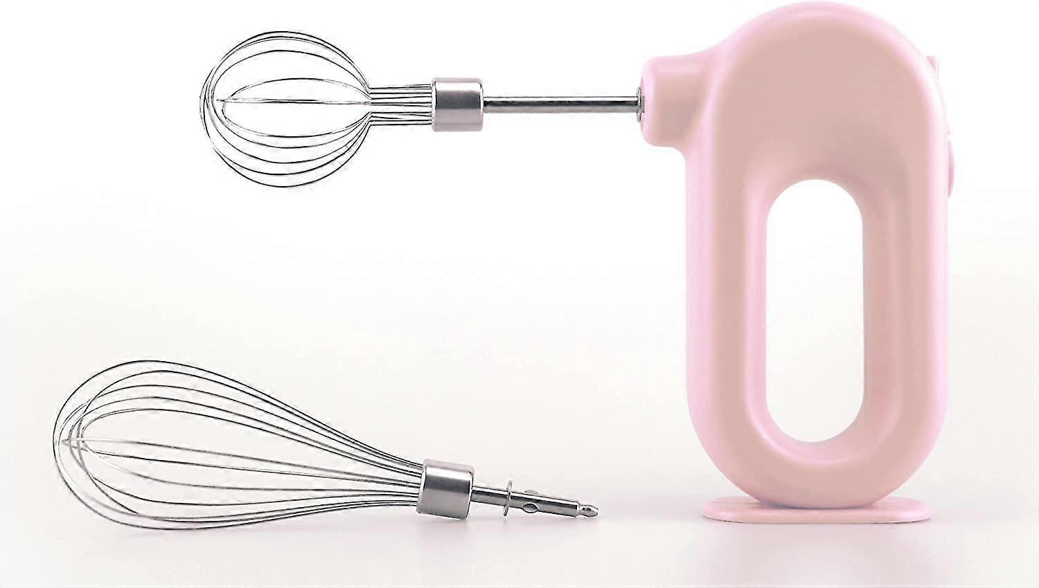 usb rechargeable hand-held whisk with 2 detachable whisks [pink]