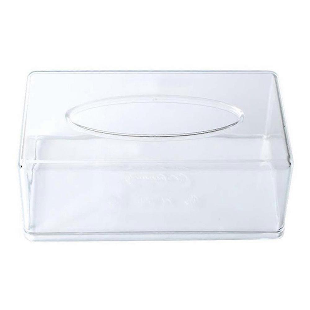 Transparent Rectangular Tissue Box - Simple and Creative Home Drawer