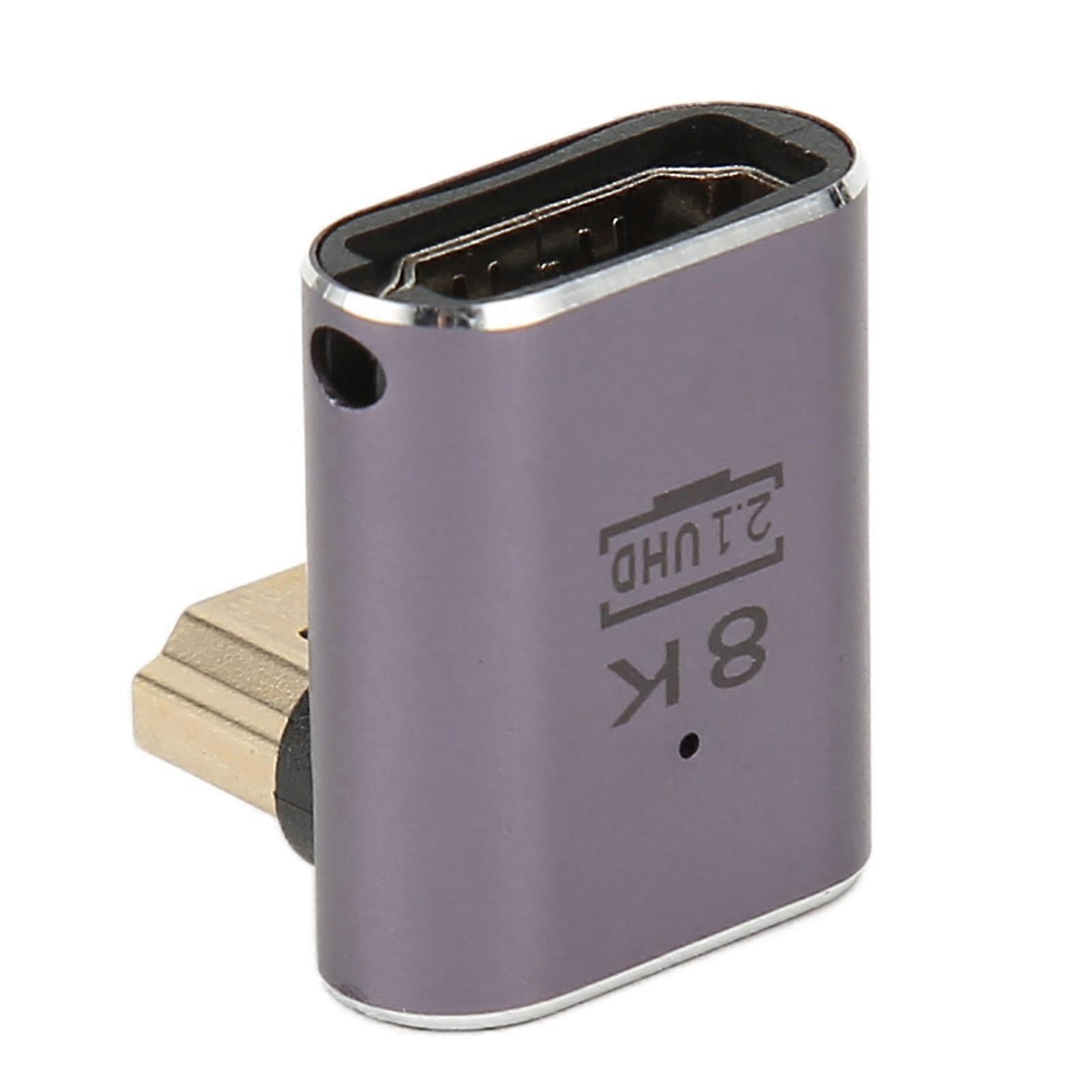 8K 90 Degree Right Angle HD Multimedia Interface Adapter with Indicator and Hanging Hole