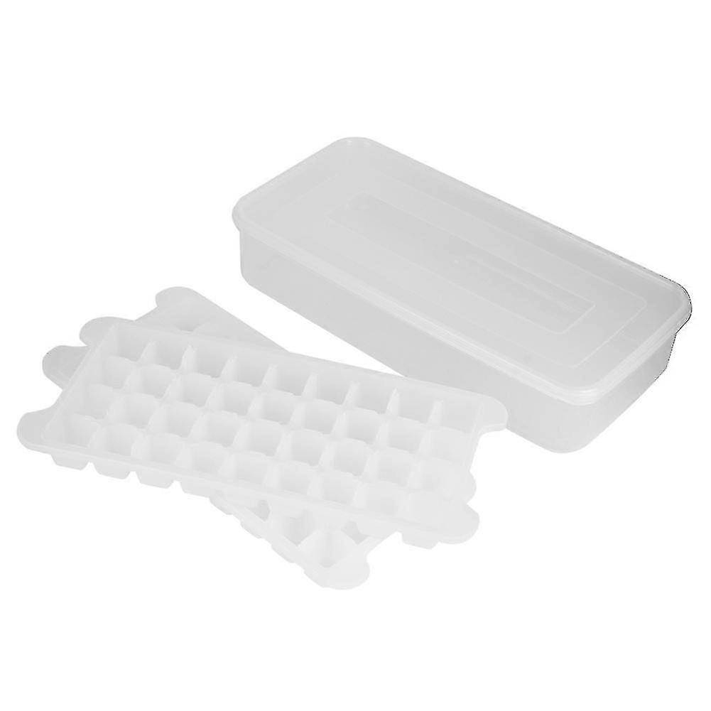 Ice Cube Mold Tray with Sealed Lid - 1.7L Capacity, 72 Grids, 2 Layers