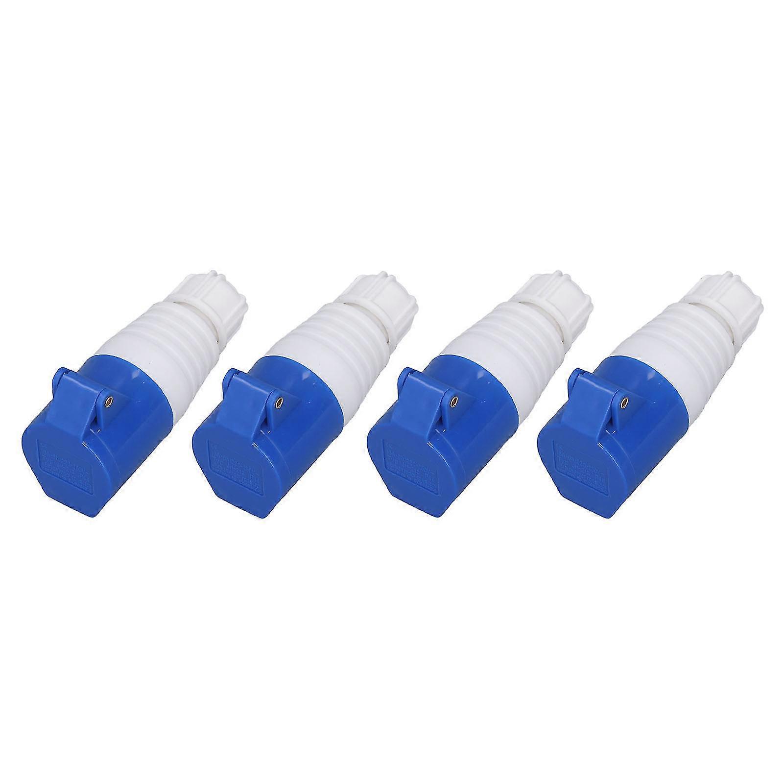 IP44 Waterproof Industrial Socket Connector 220-250V, 3 Pin, 4Pcs