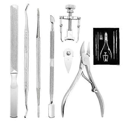 7pcs Ingrown Toenails Set, Premium Stainless Steel Manicure & Pedicure Set, Professional Nail Care Set, Toenail Tool Kit Ingrown Nail Clippers Kit