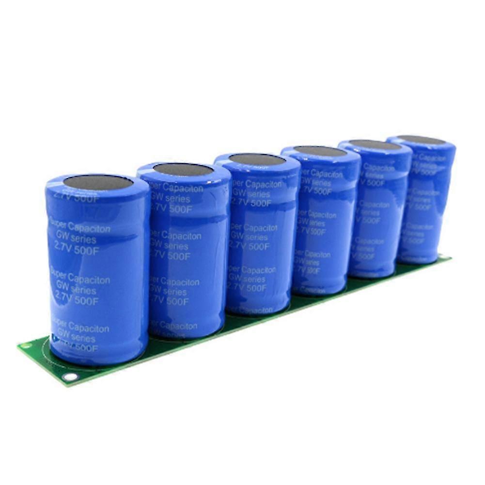 Super Farad Capacitor 2.7v 500f Flat Angle Electrolytic Capacitor With Protection Board Single Row Ultracapacitor