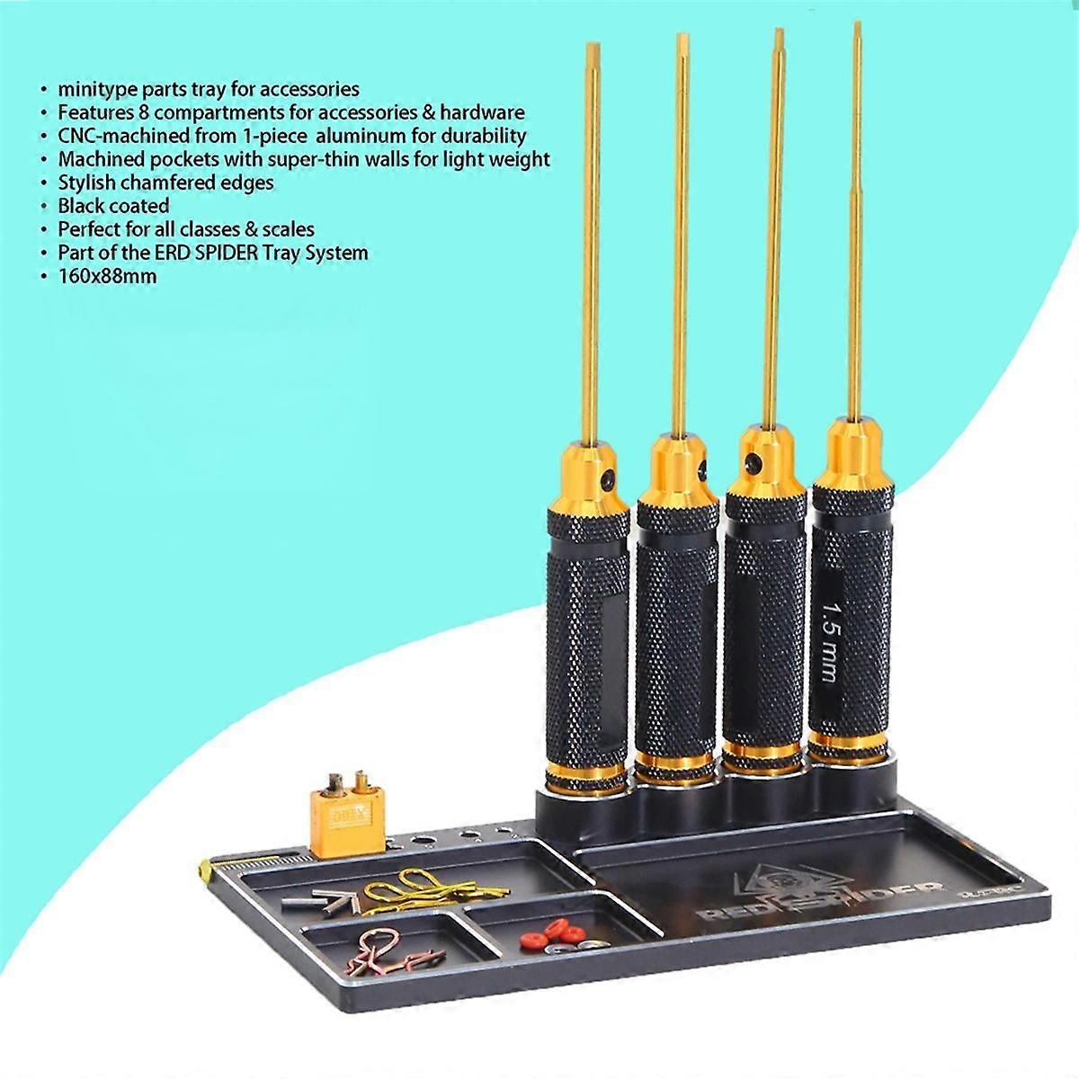 RC Car Truck Aluminum Alloy Screw Tray Mini Type Parts RC Tool Holder Socket Bracket Screwdriver Holder