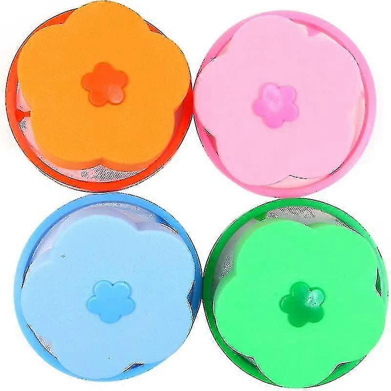 4 Pcs Reusable Household Washing Machine Floating Lint Mesh Filter Bag,pet Hair Gift