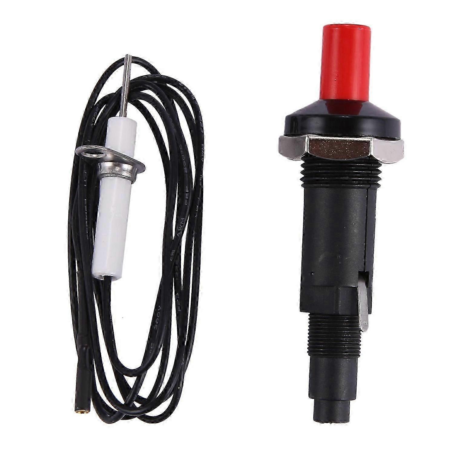 Piezo Ignition Set With Cable 1000Mm Long Push Button Kitchen compatible with Gas Stoves Ovens