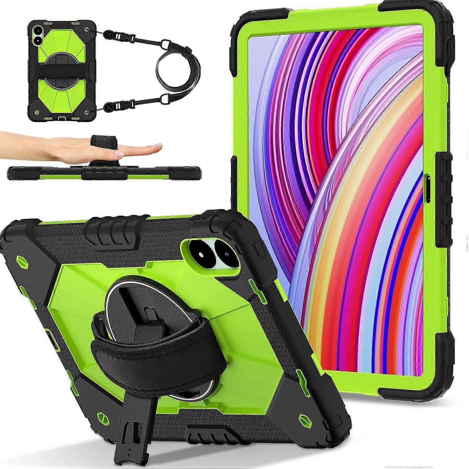 For Xiaomi Redmi Pad Pro 12.1 Design Robot Silicone Hybrid Case Green